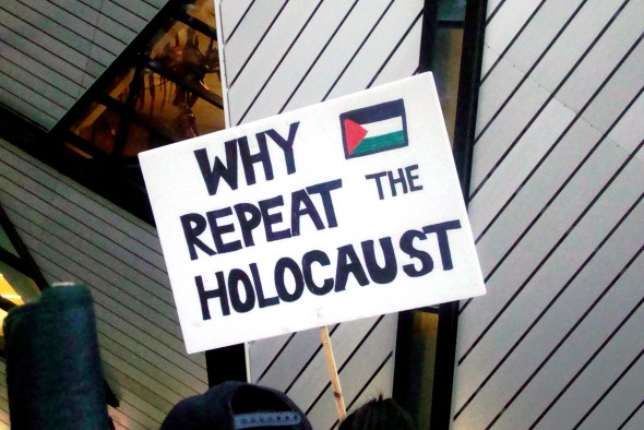 Stop doing to us what the Nazis did to you!